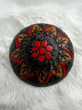 Vintage Carved Brooch